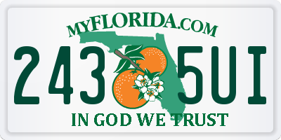 FL license plate 2435UI