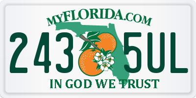 FL license plate 2435UL