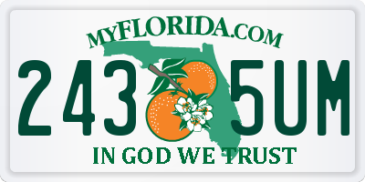FL license plate 2435UM