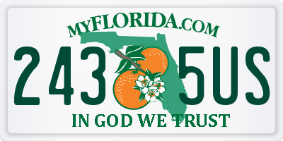 FL license plate 2435US