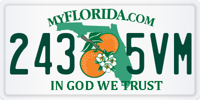 FL license plate 2435VM