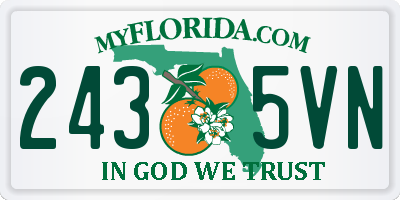 FL license plate 2435VN