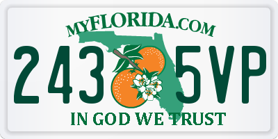 FL license plate 2435VP