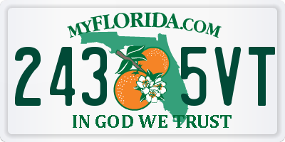 FL license plate 2435VT