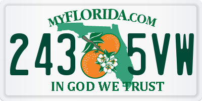 FL license plate 2435VW