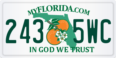 FL license plate 2435WC