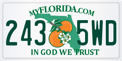FL license plate 2435WD