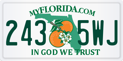 FL license plate 2435WJ