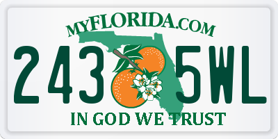 FL license plate 2435WL