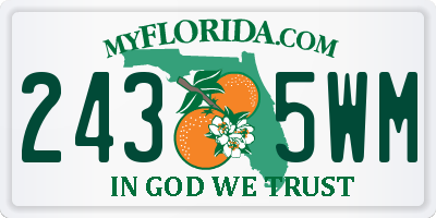 FL license plate 2435WM