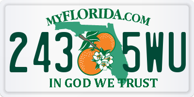 FL license plate 2435WU
