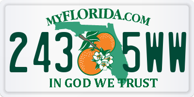 FL license plate 2435WW