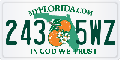 FL license plate 2435WZ