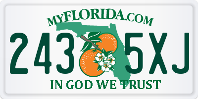 FL license plate 2435XJ