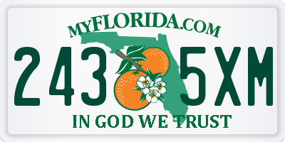 FL license plate 2435XM