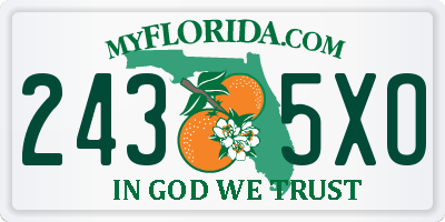 FL license plate 2435XO