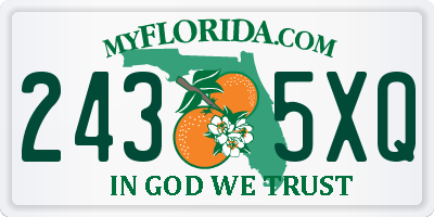 FL license plate 2435XQ