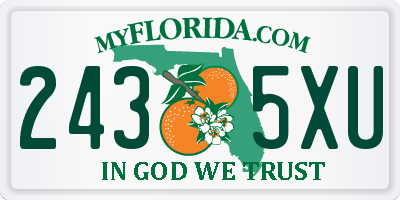 FL license plate 2435XU