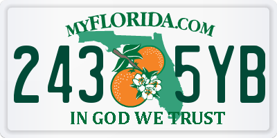 FL license plate 2435YB