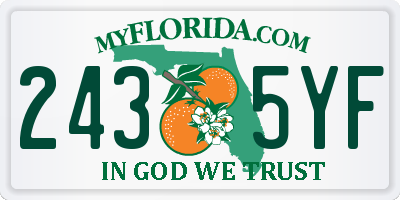 FL license plate 2435YF