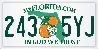 FL license plate 2435YJ