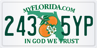 FL license plate 2435YP