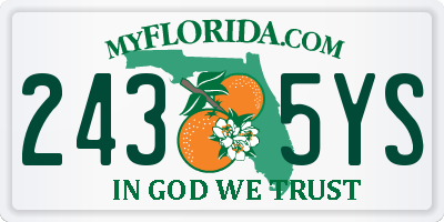 FL license plate 2435YS