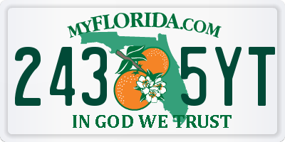 FL license plate 2435YT