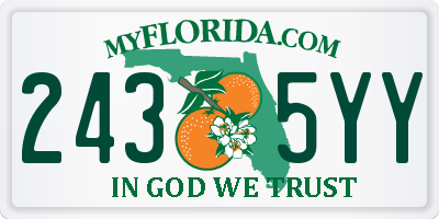 FL license plate 2435YY