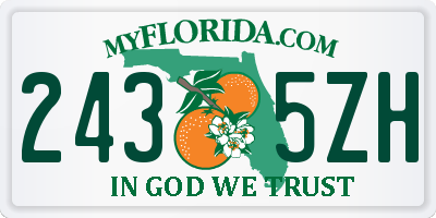 FL license plate 2435ZH