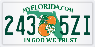 FL license plate 2435ZI