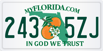 FL license plate 2435ZJ