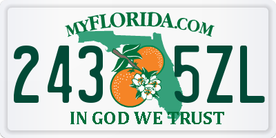 FL license plate 2435ZL