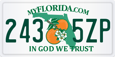 FL license plate 2435ZP