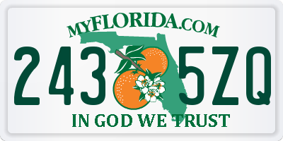 FL license plate 2435ZQ