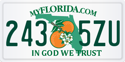 FL license plate 2435ZU