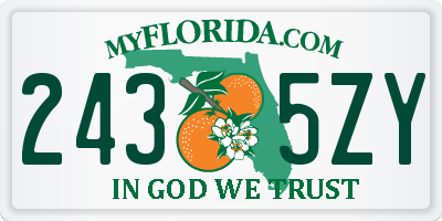 FL license plate 2435ZY