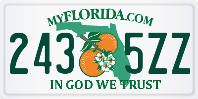 FL license plate 2435ZZ