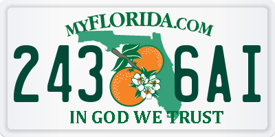 FL license plate 2436AI