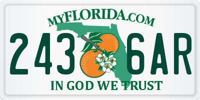 FL license plate 2436AR