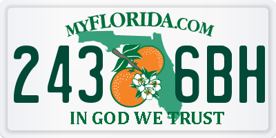 FL license plate 2436BH