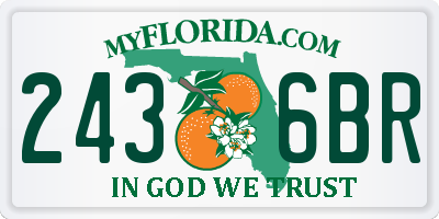 FL license plate 2436BR