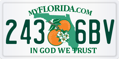 FL license plate 2436BV