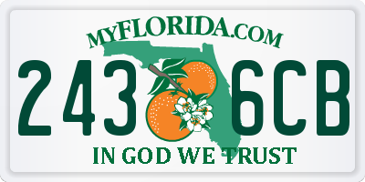 FL license plate 2436CB