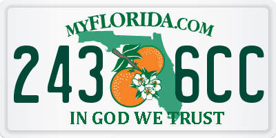 FL license plate 2436CC
