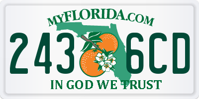 FL license plate 2436CD