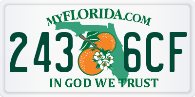 FL license plate 2436CF