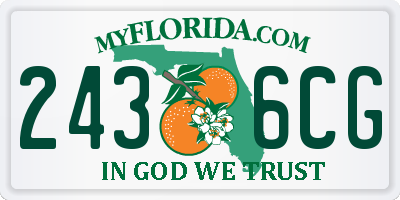 FL license plate 2436CG