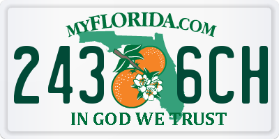 FL license plate 2436CH