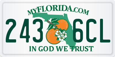 FL license plate 2436CL